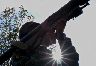 קנה שיגור טילים של חיזבאללה, מתוך סרטון התעמולה של חיזבאללה לציון שנתיים ללחימה (צילום: רשתות ערביות, שימוש לפי סעיף 27 א')