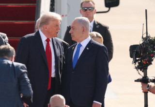 בנימין נתניהו, דונלד טראמפ (צילום:  JACK GUEZ/AFP)