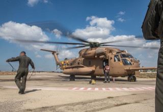 מסוק חיל האוויר אשר לקח חלק בפינוי החטופים (צילום: דובר צהל)
