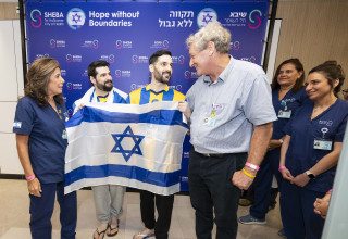 גלי וזיו ברמן בשיבא (צילום: ערן ירדני, לע"מ)