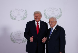 מחמוד עבאס (אבו מאזן), דונלד טראמפ בשארם א-שייח' (צילום: רויטרס)