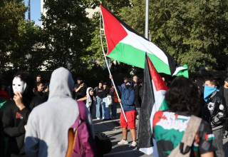 גם במנרסה היו הפגנות נגד ישראל (צילום: GettyImages, JOSEP LAGO/AFP)
