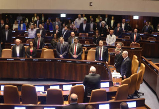 הממשלה בפתיחת מושב הכנסת ה-25 (צילום: מארק ישראל סלם)