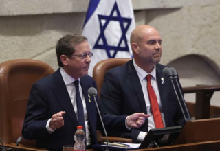 הנשיא הרצוג במושב החורף של הכנס (צילום: מארק ישראל סלם)
