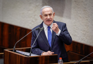 נתניהו נואם בפתיחת מושב החורף של הכנסת (צילום: נועם מושקוביץ דוברות הכנסת)