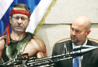 רמבו בכנסת (צילום: איור: אורי אינקס)