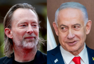 בנימין נתניהו, תום יורק (צילום: gettyimages)