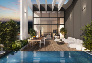 דירת הפנטהאוז בפרויקט MALA (צילום: אול אין הדמיות)