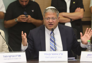 איתמר בן גביר בדיון בוועדה לביטחון לאומי של הכנסת (צילום: מרק ישראל סלם)