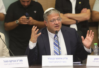 איתמר בן גביר בדיון בוועדה לביטחון לאומי של הכנסת (צילום: מרק ישראל סלם)