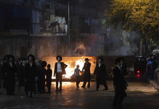 מחאת חרדים (צילום:  חיים גולדברג, פלאש 90)