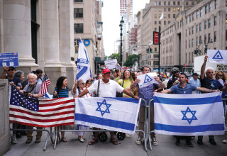 הפגנת תמיכה בישראל בניו יורק 2024 (צילום: רויטרס)