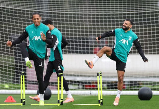 מוחמד סלאח ו-וירג'יל ואן דייק (צילום: PETER POWELL / Contributor)