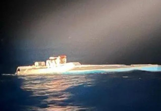 צוללת הסמים שנתפסה מול פורטוגל (צילום: משטרת פורטוגל)