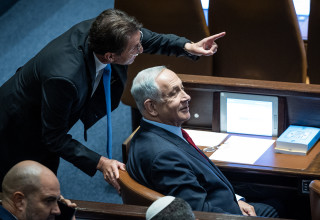 בועז ביסמוט, בנימין נתניהו (צילום: יונתן זינדל פלאש 90)