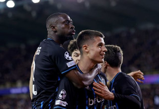 קרלוס פורבס חוגג צמד מול ברצלונה (צילום: Soccrates Images / Contributor)