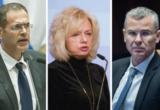 יריב לוין, משה סעדה, גלי בהרב-מיארה (צילום: אוליביה פיטוסי,יונתן זינדל פלאש 90)