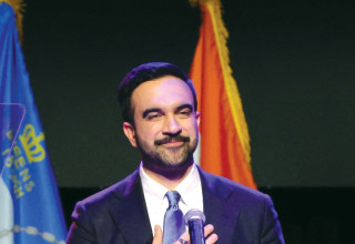 זוהראן ממדאני בנאום הניצחון שלו (צילום: רויטרס)