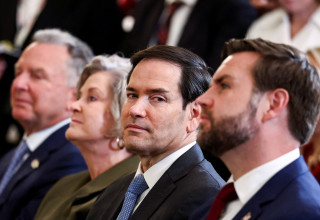 מארקו רוביו לצד ג'יי די ואנס  (צילום: רויטרס)