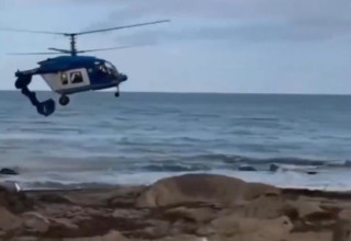 המסוק שהתרסק בים הכספי (צילום: רשתות חברתיות, שימוש לפי סעיף 27 א')