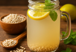 משקה מי שעורה עם לימון  (צילום: מעריב אונליין)