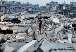 הרס ברצועת עזה (צילום: REUTERS/Mahmoud Issa)