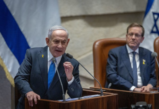 יצחק הרצוג ובנימין נתניהו (צילום: חיים גולדברג)