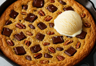 עוגיית שוקולד במחבת (צילום: AI)