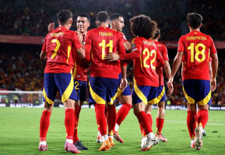 שחקני נבחרת ספרד (צילום: Getty images)