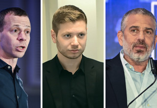 ינון מגל, יאיר נתניהו, עמית סגל (צילום: אבשלום ששוני,Arie Leib Abrams/Flash90)