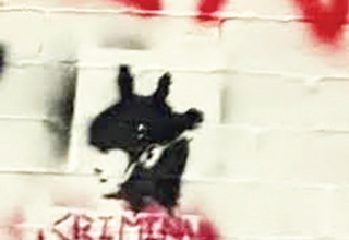 גרפיטי נגד נגה ארז (צילום: צילום מסך לפי סעיף 27א)