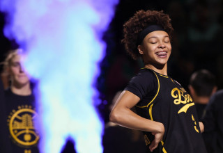 שחקנית מכללת נוטרדאם האנה הידאלגו (צילום: GettyImages, Geoff Stellfox)