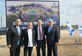ירון אשכנזי, ניר ברקת, תומר גלאם, מוטי גמיש, בהשקת פרויקט The Rise (צילום: שלומי אמסלם)