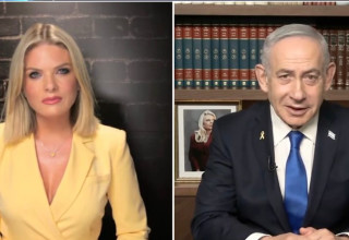 ראש הממשלה בנימין נתניהו בראיון לכתבת האוסטרלית ארין מולן (צילום: צילום מסך)