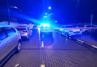 זירת האירוע בהרצליה (צילום: דוברות המשטרה)