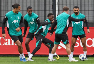 שחקני ליברפול באימון (צילום: Gettyimages)