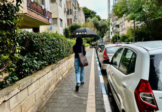 מטריה, גשם, חורף (צילום: אבשלום ששוני)