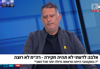 אלי אלבג, אביה של לירי אלבג, בתוכנית "פגוש את העיתונות" (צילום: צילום מסך ערוץ 12)