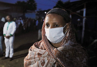 מגיפה, מסכה, אתיופיה (צילום: REUTERS/Tiksa Negeri)