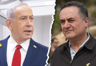 ישראל כ"ץ, בנימין נתניהו (צילום: מרים אלסטר פלאש 90,אלעד מלכה, משרד הביטחון)