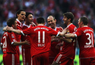 שחקני באיירן מינכן. 2010 (צילום: GettyImages)