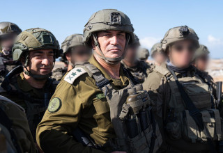 הרמטכ"ל אייל זמיר בהערכת מצב באוגדת עזה (צילום: דובר צה"ל)