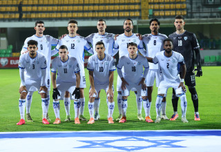 שחקני נבחרת ישראל (צילום: ההתאחדות לכדורגל)