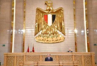 א-סיסי מושבע לנשיאות בפרלמנט המצרי (צילום: רויטרס)