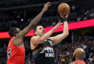 כמעט טריפל דאבל עוד לפני המחצית. יוקיץ' (צילום: GettyImages)