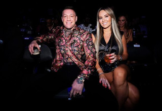 קונור מקגרגור וארוסתו דיי דבלין (צילום: Gettyimages)