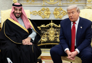 דונלד טראמפ, מוחמד בן סלמאן (צילום: REUTERS/Evelyn Hockstein)