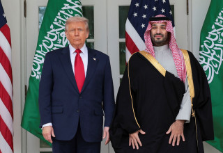 מוחמד בן סלמאן, דונלד טראמפ (צילום: REUTERS/Jessica Koscielniak)