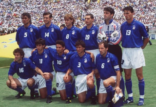 הרכב נבחרת איטליה לפני המשחק מול ברזיל בגמר מונדיאל 1994 (צילום: Popperfoto)