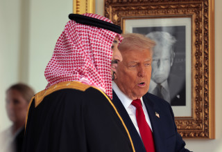  מוחמד בן סלמאן, דונלד טראמפ (צילום: Chip Somodevilla/Getty Images)